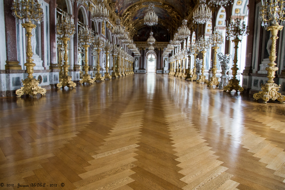 Château de Herrenchiemsee :  Les appartements d'État débouchent sur la galerie des glaces